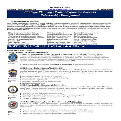 Energy Consulting SDVOSB Capability Statement Corporate