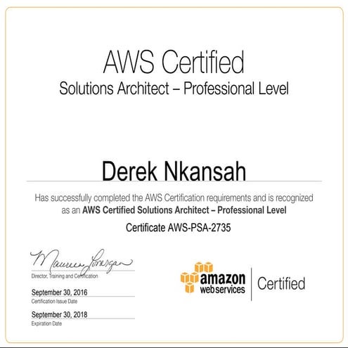 AWS SA Professional Certification | PDF