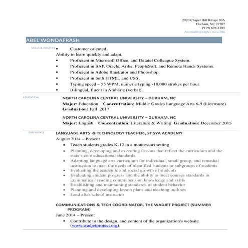 Annette Thompson Resume | PDF