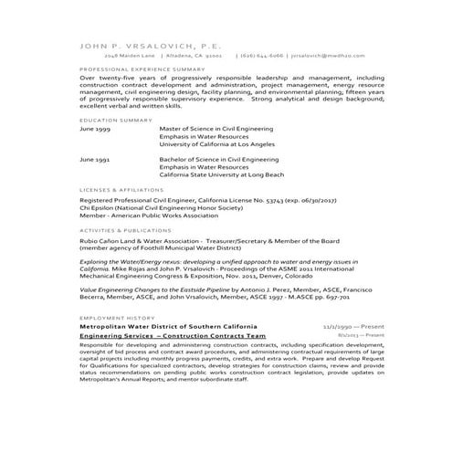 Resume-Vrsalovich 2015