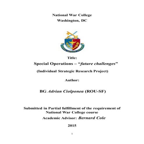 Special Forces-future challenges