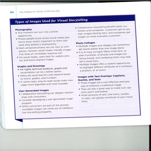 more visual storytelling