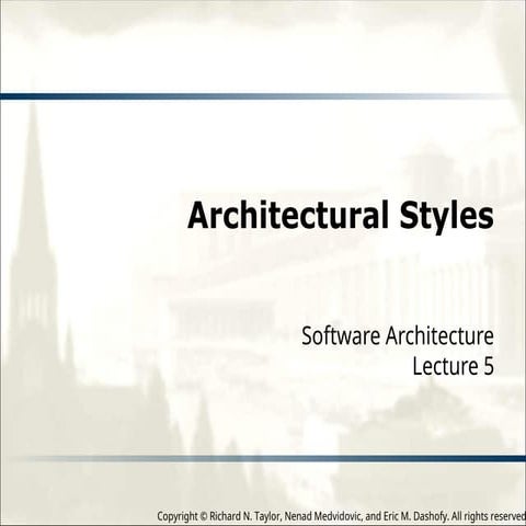 Architectural Styles of Software Engineering | PPT