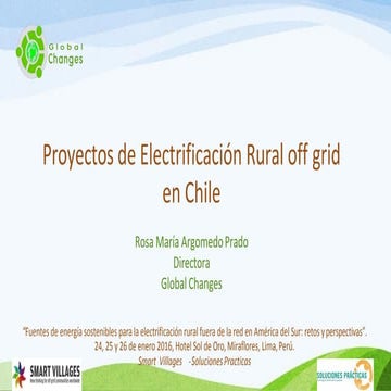 Lima | Jan-16 | Proyectos de Electrificación Rural off grid en Chile [Español]