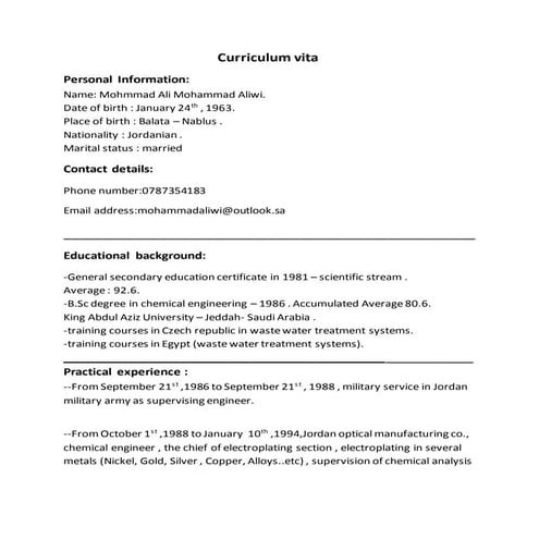 Mohammad Al-Mahamid CV -july -2015 | DOC