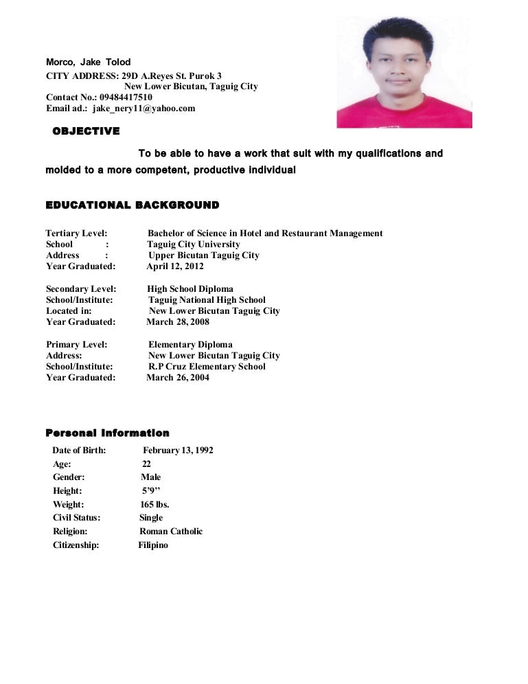Jakes Resume Template - 05b48a3c F543 4a48 B0c6 D32de6d07eab 150305005745 Conversion Gate01 Thumbnail 4 