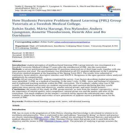Problem Based Learning In Comparison To Traditional Teaching As ...