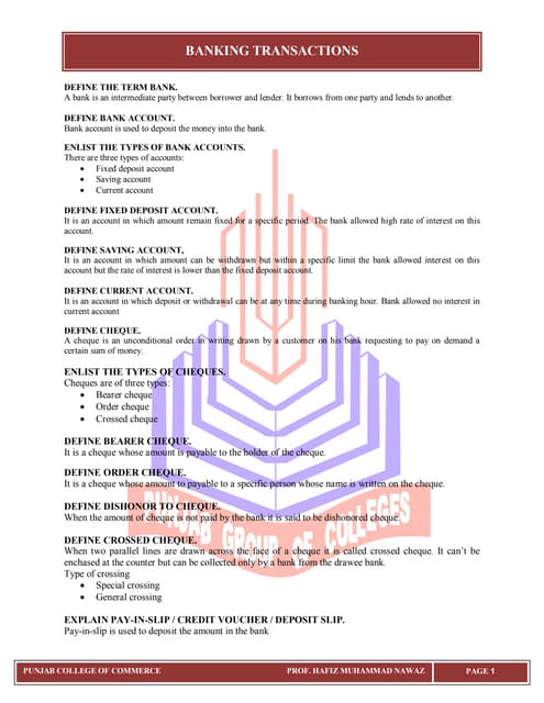 05 banking transactions