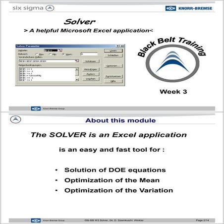 Javier Garcia - Verdugo Sanchez - Six Sigma Training - W3 Solver