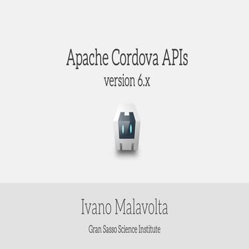 [2015/2016] Apache Cordova APIs | PPT