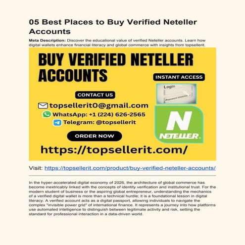 Mastering Verified Neteller Accounts for Financial Literacy and Global ...