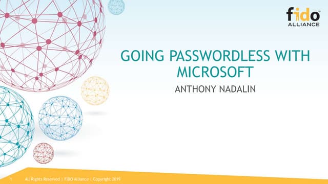 Going Passwordless with Microsoft