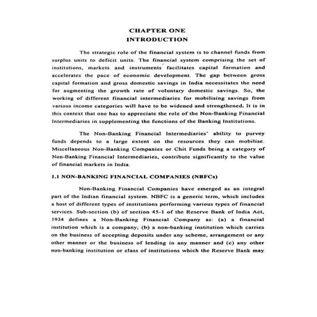 project on chit fund