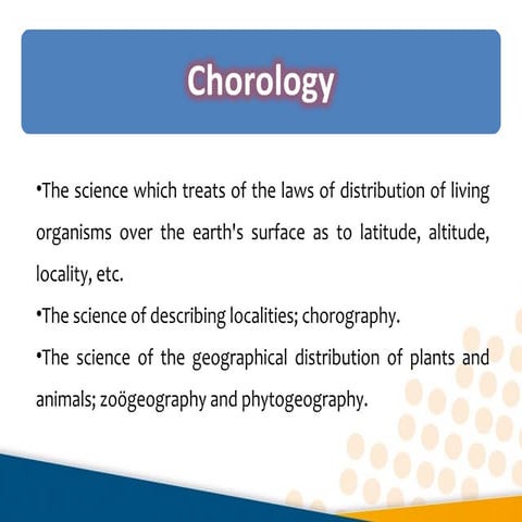Chorology