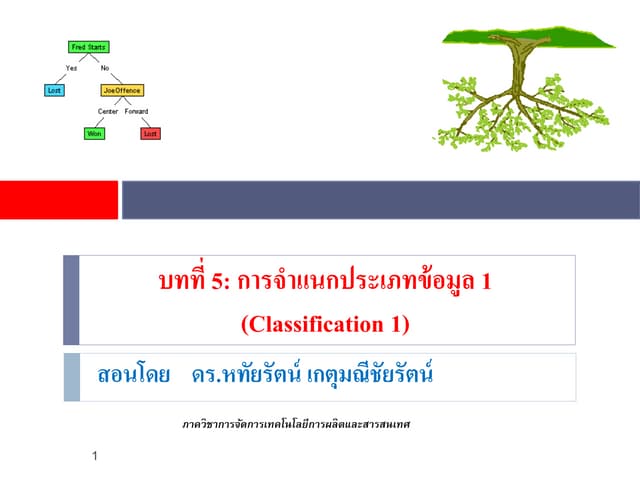 05 classification 1 decision tree and rule based classification