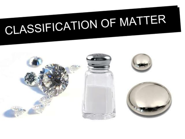 Classification of Matter