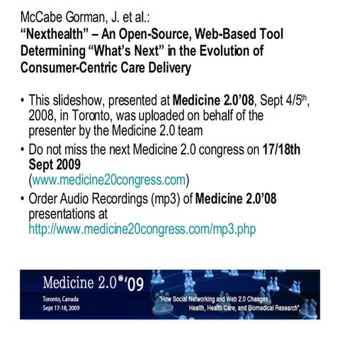 “Nexthealth” – An Open-Source, Web-Based Tool Determining “What’s Next” in th...