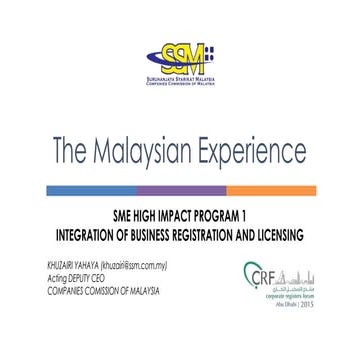SME High Impact Program - Khuzairi Yahaya 