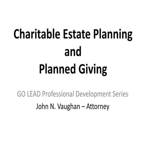 Charitable Estate Planning - final