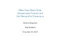 When East Meets West: Interpersonal Contact and the Demand for Democracy