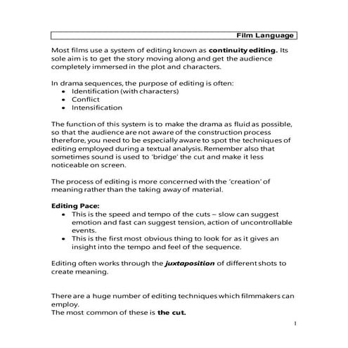 Film Language Editing