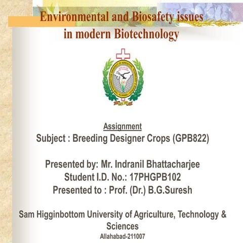 05 environmental and biosafety issues