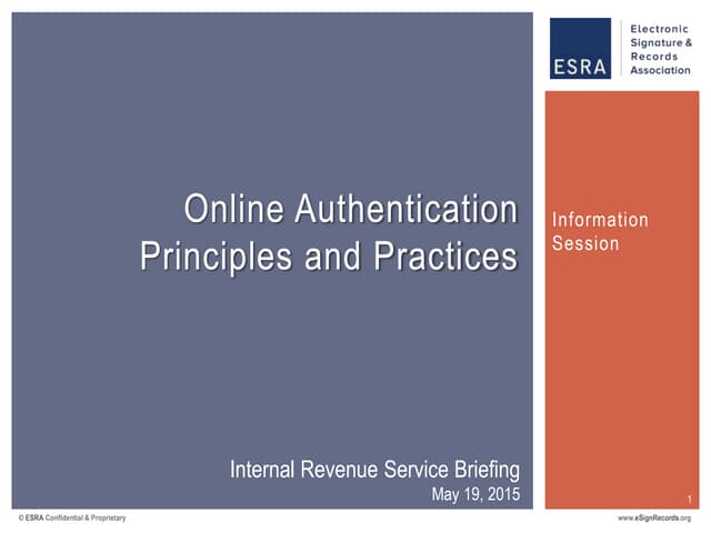 ESRA IRS Briefing 20150519