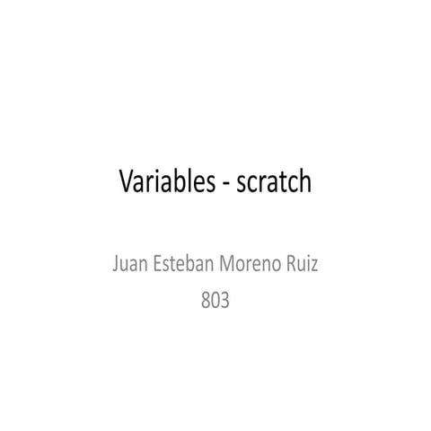 Variables   scratch