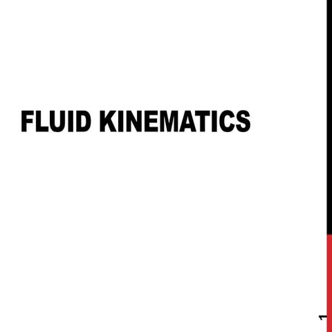 Fluid Kinematics PDF of the university of Lagos Nigeria