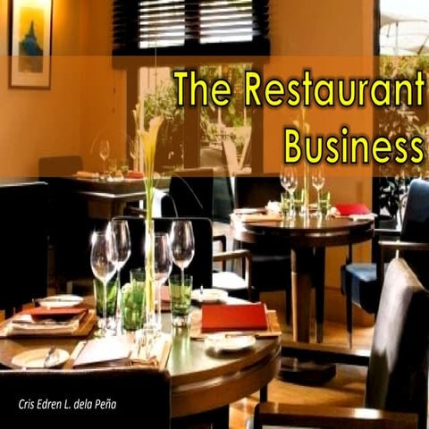 Food and Beverage Sector - Tourism