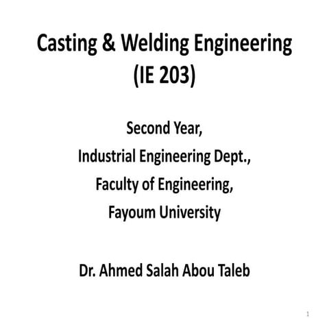 05) Gating System in CAsting of Materials