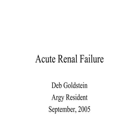 05 Goldstein   Acute Renal Failure