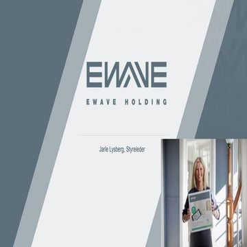 Ewave - kutter strømregningen din med 26,8% @ First Tuesday Bergen