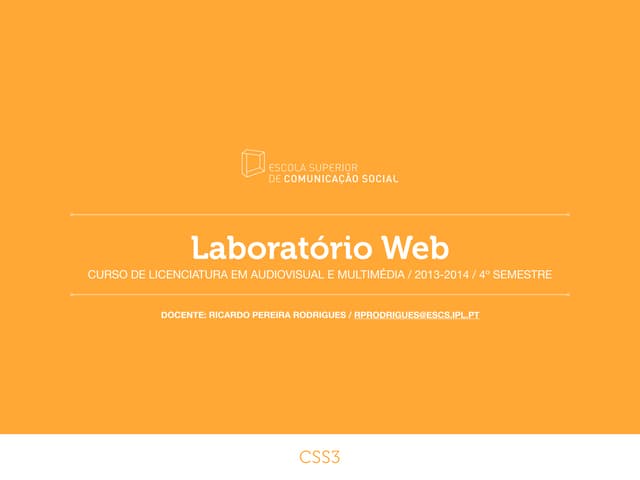 Laboratório Web 2013-2014 - CSS3