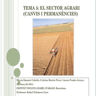TEMA 5. Agricultura i pesca (lèxic)...