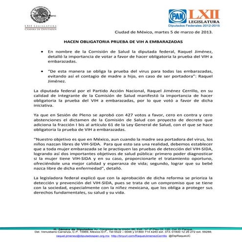 05 mar 2013_vota_raquel_jimã‰nez_a_favor_de_hacer_obligato ria_la_prueba_de_v...