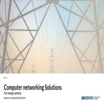 Computer Networking Solutions for Energy Systems