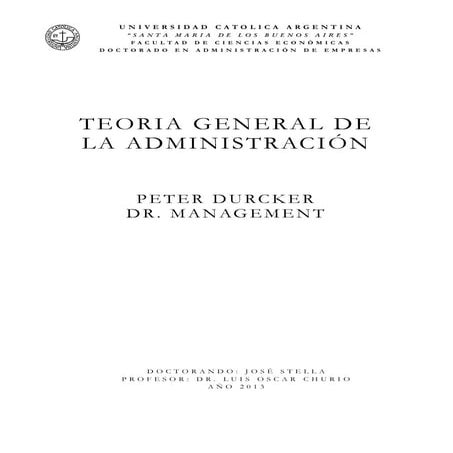 Ing José Stella Peter drucker dr management   jose stella