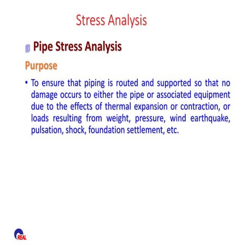 pipe stress analysis for piping engineering