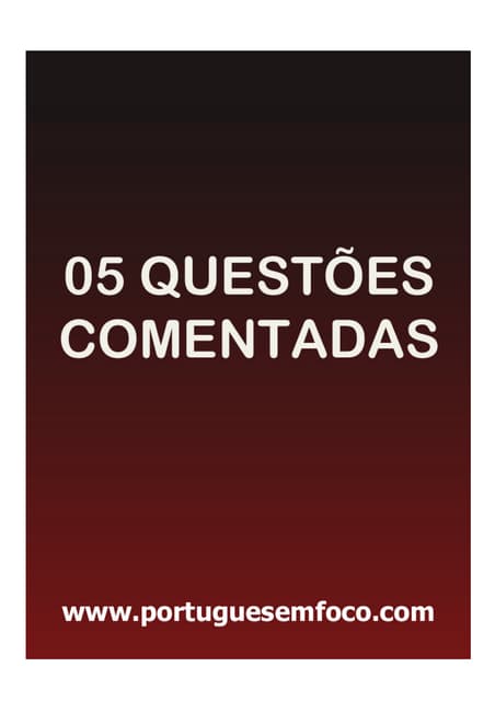05 questões comentadas (bônus)