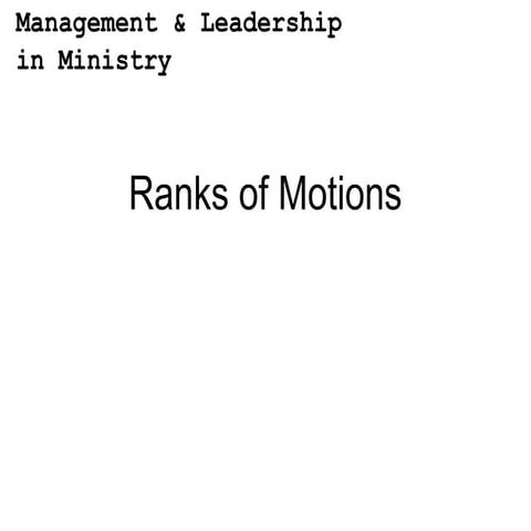 5 Rank of Motions