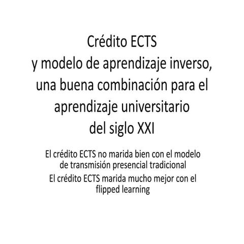 05 crédito ects y modelo de aprendizaje inverso flipped learning