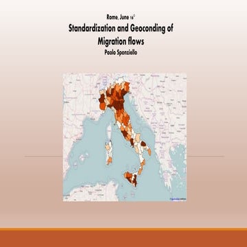 Studying Migrations Routes: New data and Tools | PPTX