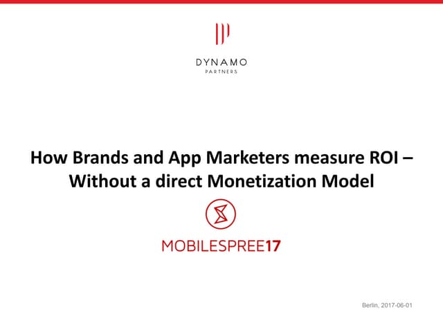 ROI without monetization - Stefan Bielau 