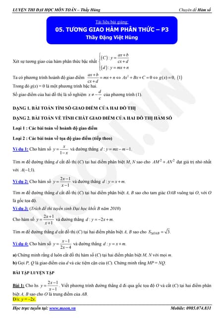 01 tiep tuyen cua do thi ham so p2_tlbg | PDF
