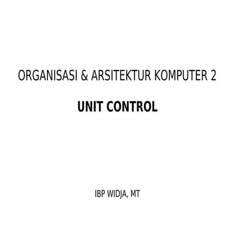 unit kontrol