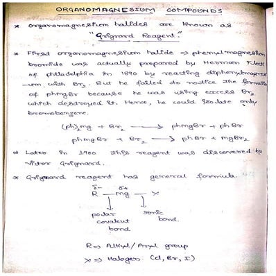Organomagnesium halide - Grignard reagent