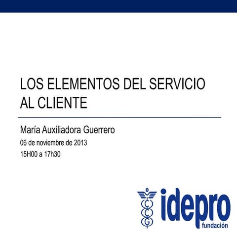 Taller sobre los Elementos del Servicio al Cliente
