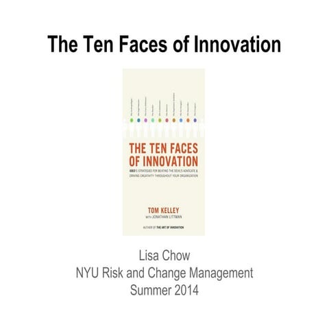NYU Risk and Change Management - Ten Faces of Innovation