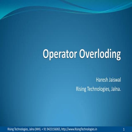 06. operator overloading | PPT